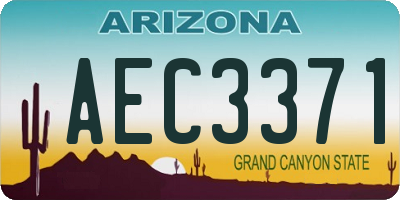 AZ license plate AEC3371