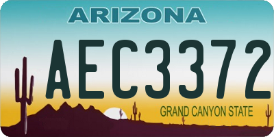 AZ license plate AEC3372