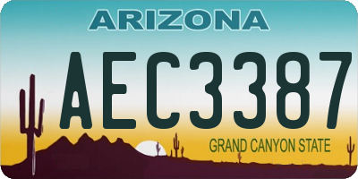 AZ license plate AEC3387