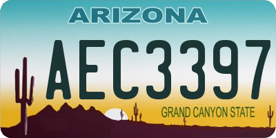 AZ license plate AEC3397