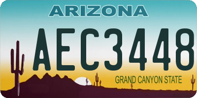 AZ license plate AEC3448