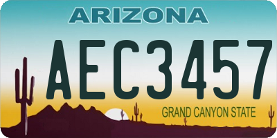 AZ license plate AEC3457
