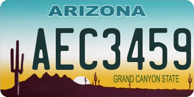 AZ license plate AEC3459