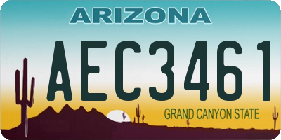 AZ license plate AEC3461