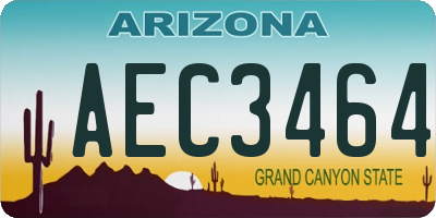 AZ license plate AEC3464