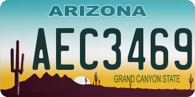 AZ license plate AEC3469