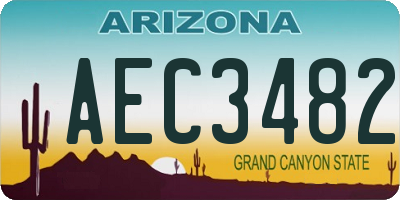 AZ license plate AEC3482
