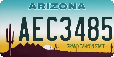 AZ license plate AEC3485