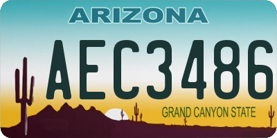 AZ license plate AEC3486