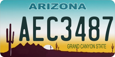 AZ license plate AEC3487