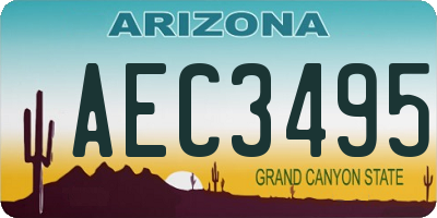 AZ license plate AEC3495