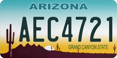 AZ license plate AEC4721