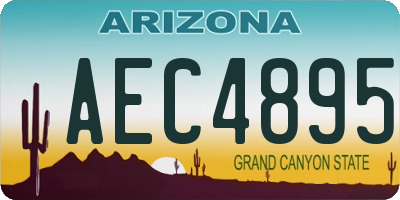 AZ license plate AEC4895