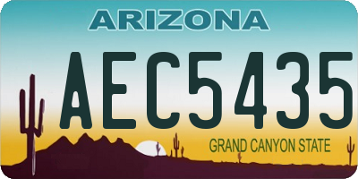 AZ license plate AEC5435
