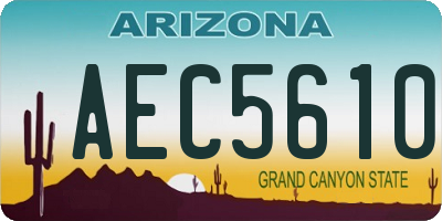AZ license plate AEC5610