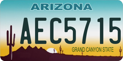AZ license plate AEC5715