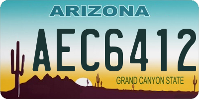 AZ license plate AEC6412
