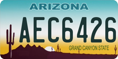 AZ license plate AEC6426