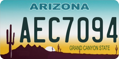 AZ license plate AEC7094