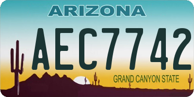 AZ license plate AEC7742