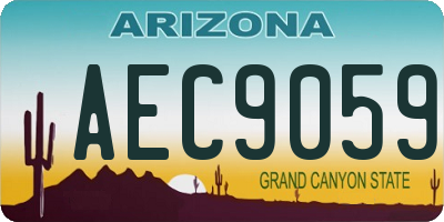 AZ license plate AEC9059