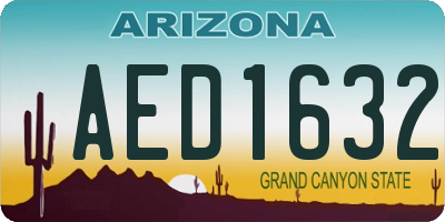 AZ license plate AED1632