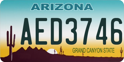 AZ license plate AED3746