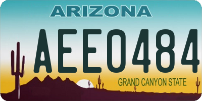 AZ license plate AEE0484