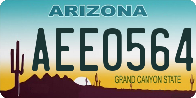 AZ license plate AEE0564