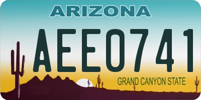 AZ license plate AEE0741