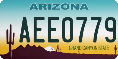 AZ license plate AEE0779