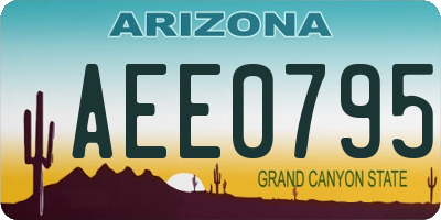 AZ license plate AEE0795