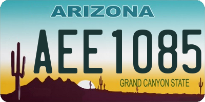 AZ license plate AEE1085