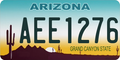 AZ license plate AEE1276
