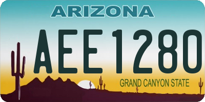 AZ license plate AEE1280