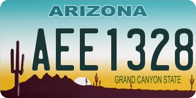 AZ license plate AEE1328