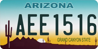 AZ license plate AEE1516