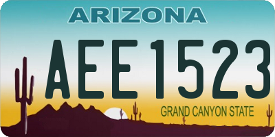 AZ license plate AEE1523