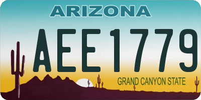 AZ license plate AEE1779