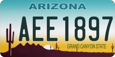 AZ license plate AEE1897