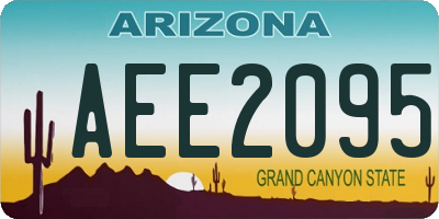 AZ license plate AEE2095