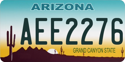 AZ license plate AEE2276