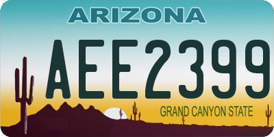 AZ license plate AEE2399