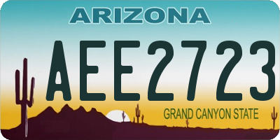 AZ license plate AEE2723