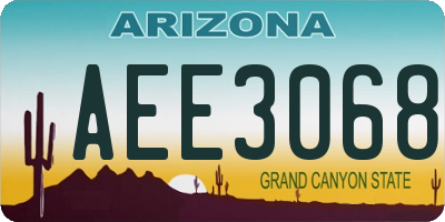 AZ license plate AEE3068