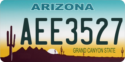 AZ license plate AEE3527