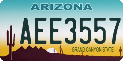 AZ license plate AEE3557