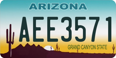 AZ license plate AEE3571