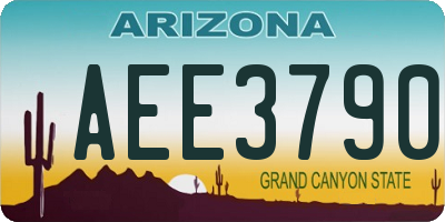 AZ license plate AEE3790