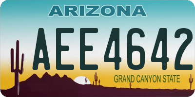 AZ license plate AEE4642